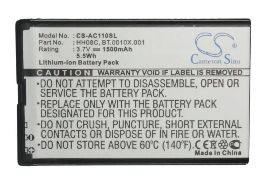 Cameron Sino 1500mah for ACER beTouch E110 VIEWSONIC V350 BT.0010X.001 HH08C | Мобильные телефоны и аксессуары