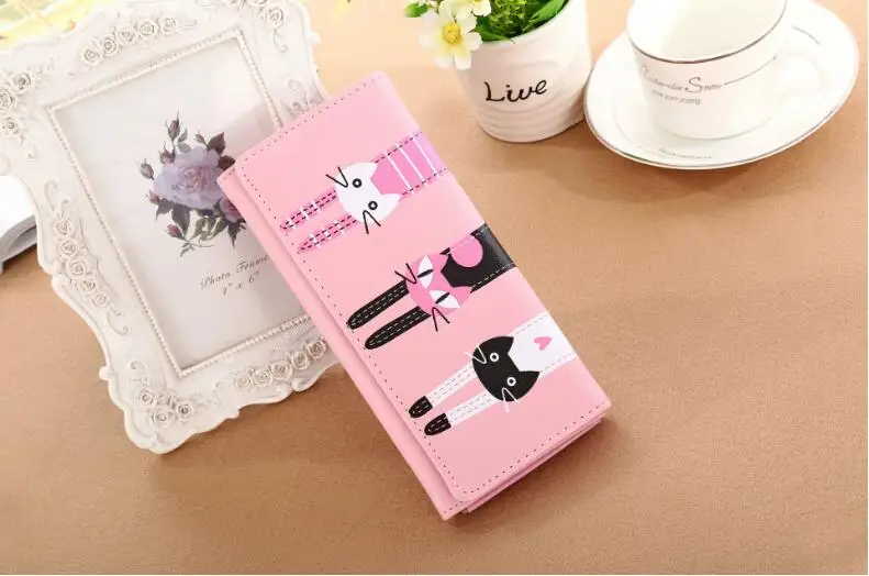 MIWIND/длинные женские кожаные кошельки с рисунком из мультфильма 3 предмета