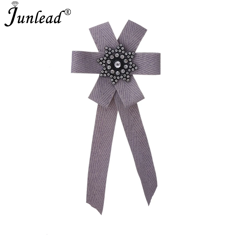 Женская тканевая брошь Junlead ручной работы с галстуком-бабочкой украшенная