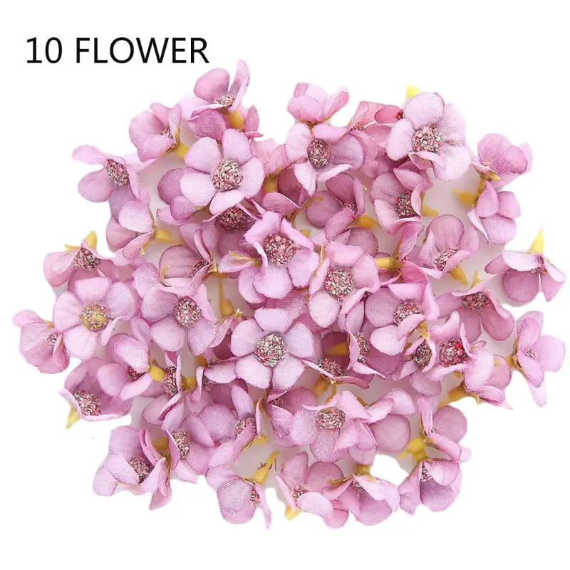 10Pcs/Set 2cm Multicolor Mini Artificial Daisy Flower Heads Sunflower For Wreath DIY Scrapbooking Wedding Party Decoration
