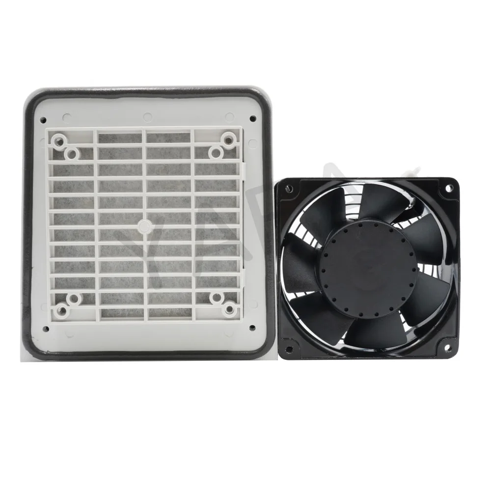 ZL9803A шкаф осевой вентиляторный фильтр вентилятор с 230 В 12038 120 мм осевой вентилятор крышка конвейера и металлический предохранитель для пальцев IP55