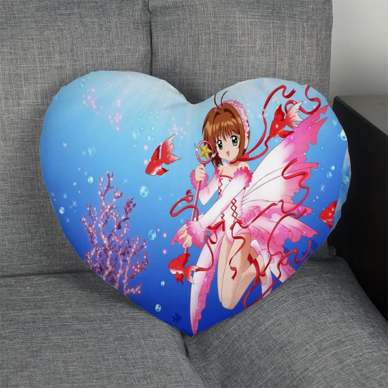 Пользовательский чехол для подушки Cardcaptor Sakura в форме сердца пользовательский на