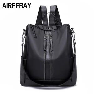 AIREEBAY Модный женский рюкзак, водонепроницаемый нейлоновый рюкзак, женские рюкзаки, Женская Повседневная дорожная сумка, функциональные школьные сумки для девочек