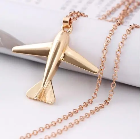 Big Size Airplane Pendant Necklace for women Alloy Fashion Plane cool Hip Hop Jewelry Christmas Gifts | Украшения и аксессуары