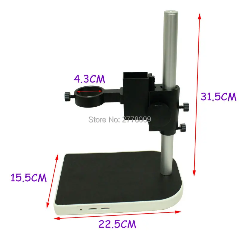 

Full HD 1080P HDMI Industry Microscope Camera 8X-130X C-Mount Lens Adjustable LED Lights Bracket 8-inch Monitor