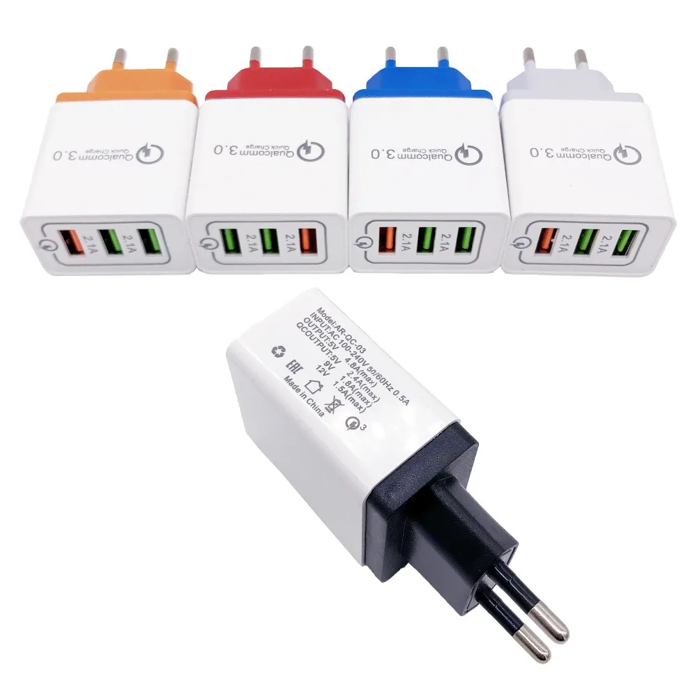 Highever USB Quick Charge 3 0 5 V 3A быстрое настенное зарядное устройство ЕС вилка Мобильный