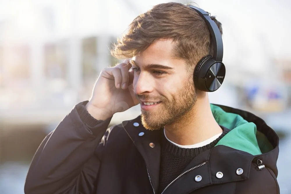 SONY MDR ZX330BT Беспроводная Bluetooth стерео гарнитура черный с микрофоном NFC|Наушники и