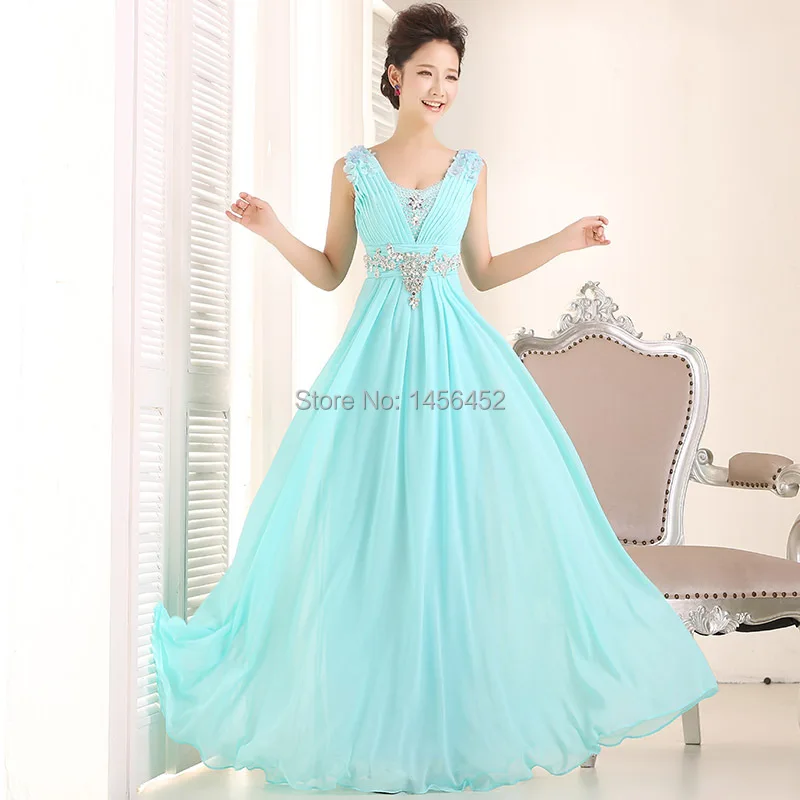100% Real Photo Latest Design Prom Chiffon Long Elegent Evening Dress 2015 gown | Свадьбы и торжества