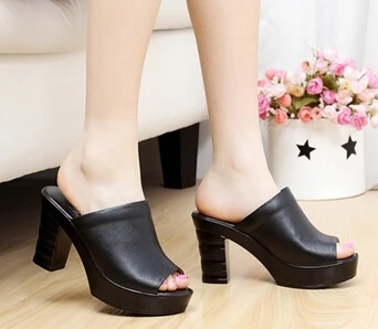 Сандалии женские из натуральной кожи босоножки на платформе высокий каблук