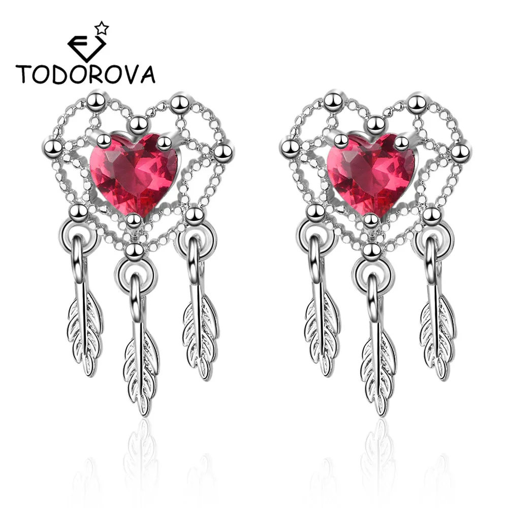 Женские серьги гвоздики с подвеской в виде листьев и кисточек|Серьги-гвоздики| |