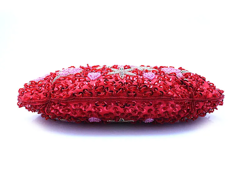 Новое поступление фиолетовая Банкетная Сумочка клатч с бисером и блестками