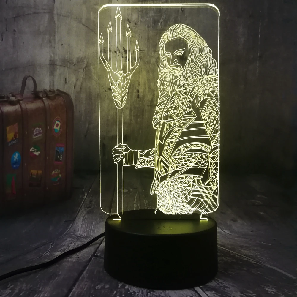 Новые классные DC Аквамен океан 3D светодиодный ночной Светильник детские игрушки