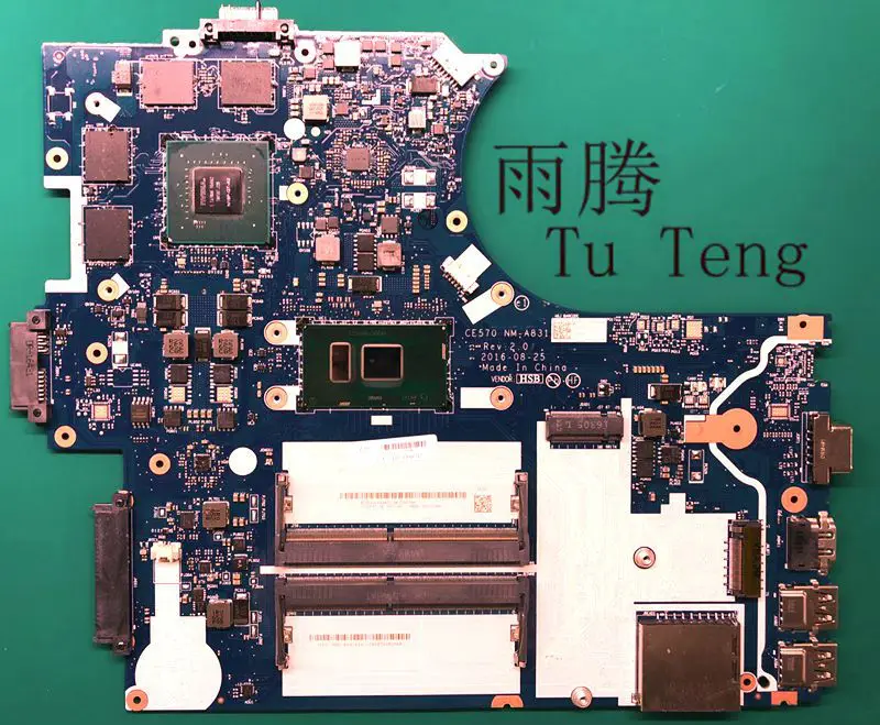 

NM-A831 is suitable for Lenovo E570 CE570 NM-A831 i7-7500U 2.7 GHz GTX950M DDR4 notebook motherboard test work 100% original