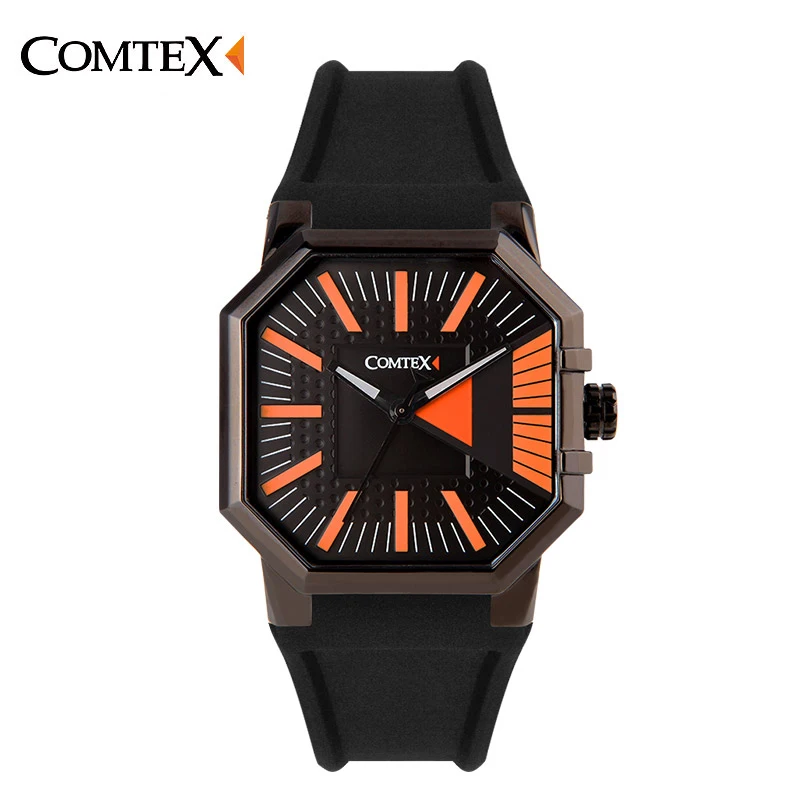 Comtex Для мужчин Часы армии кварцевые черные Повседневное модные спортивные
