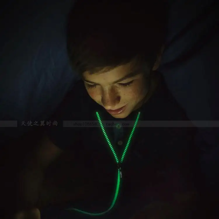 Светящиеся наушники-вкладыши с металлической молнией наушники видимым потоком