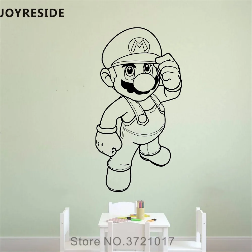 Милые наклейки на стену с рисунком в стиле Марио joyliving Мультяшные картинки