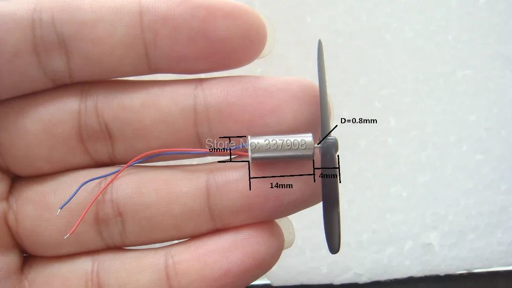 5 пар 6*14 мм Высокомагнетические полые чашки двигателя 4.2V/45600RPM + Пропеллеры для
