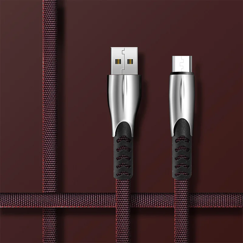 3A Micro USB кабель провод для быстрого заряда для samsung зарядное устройство Шнур для Xiaomi Redmi Note 5 Android телефон микро usb кабель 3 м 2 м - Цвет: Dark Red