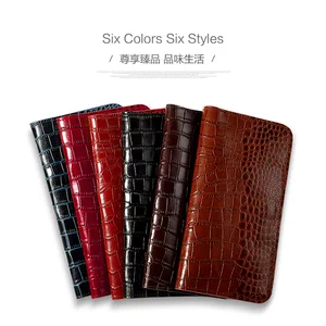 Luxury Genuine Leather flip Case For iPhone X crocidile texture Dual Phone bags For 6 6S 7 8 Plus SE 2020 Wallet and Purse