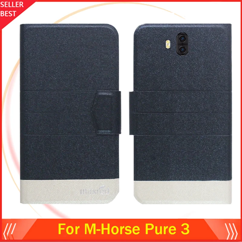 Чехол для телефона M-Horse Pure 3 из натуральной кожи с защитой и подставкой, доступный в 5 цветах.
