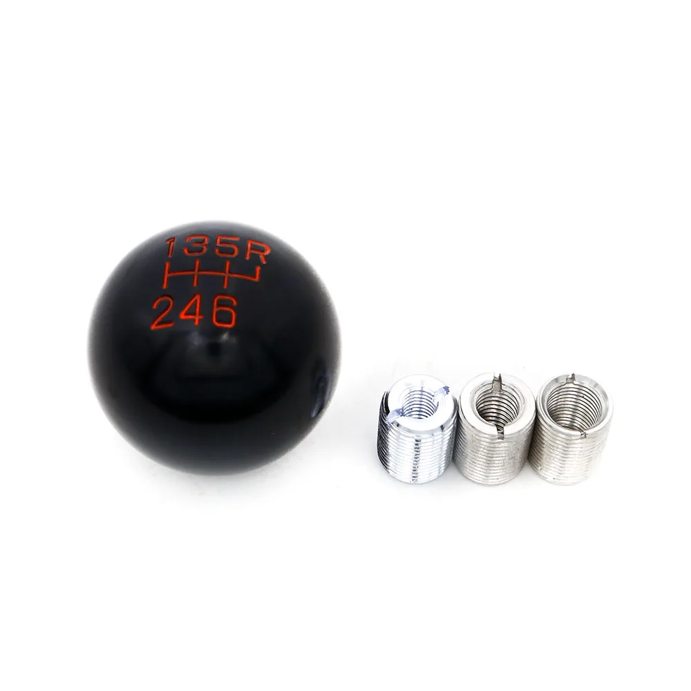 6 speed black Ручка переключения передач M12* 1,5 M10* 1,5 M8* 1,5 универсальная 5 скоростей/6 скоростей автомобиля Стайлинг ручной рычаг переключения передач чехол рычага - Название цвета: 6 speed black