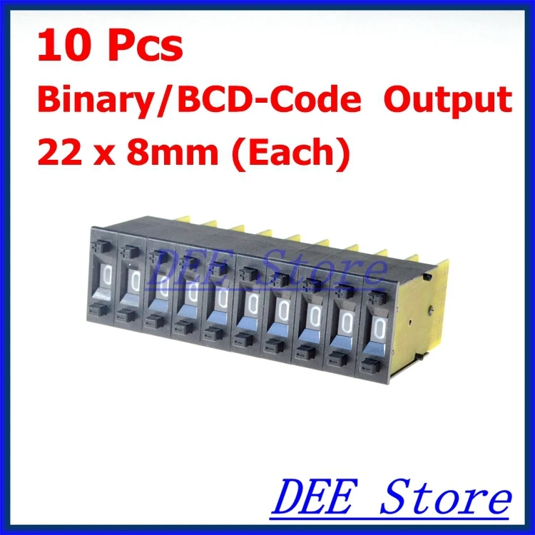 10 шт. черные 22 мм x 8 0 9 цифр двоичный/BCD код выход переключатели колесных колёс