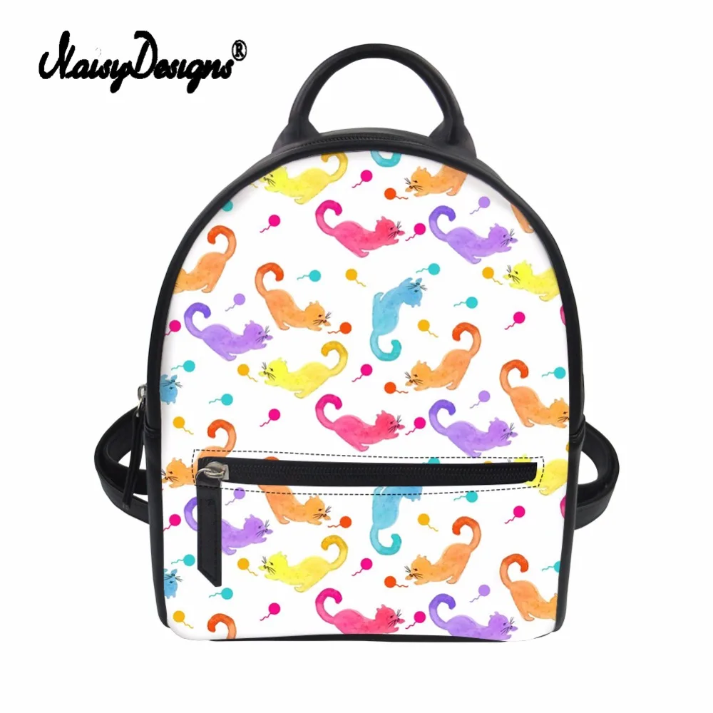 Noisydesigns мини рюкзак из искусственной кожи для школьниц школьная сумка женщин