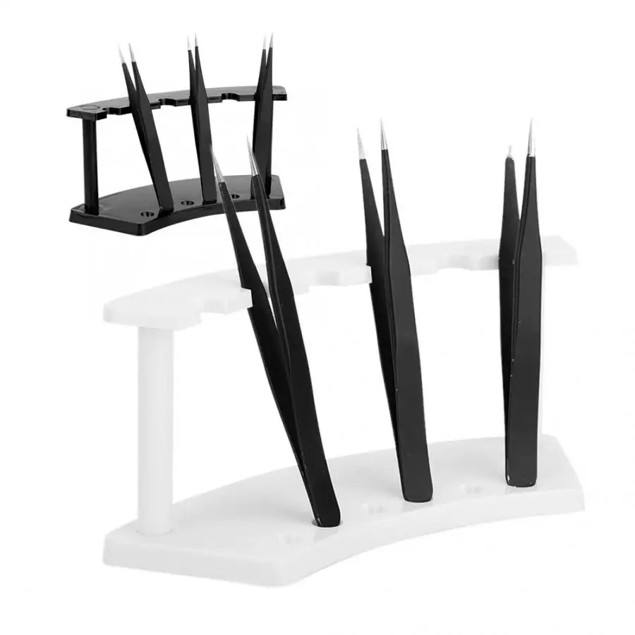 Пластиковый пинцет подставка 6 шт. для макияжа инструмент бровей полка