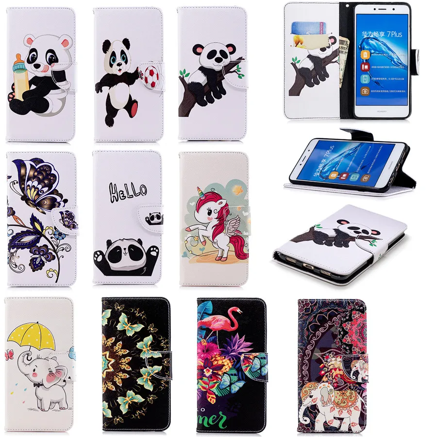 Чехлы для телефонов huawei P Smart P9 P10 P20 Lite Mini Pro Nova 3E Y5 Y6 Y7 Y9 Prime Honor 10 7A 7C Pro С Рисунком Слона