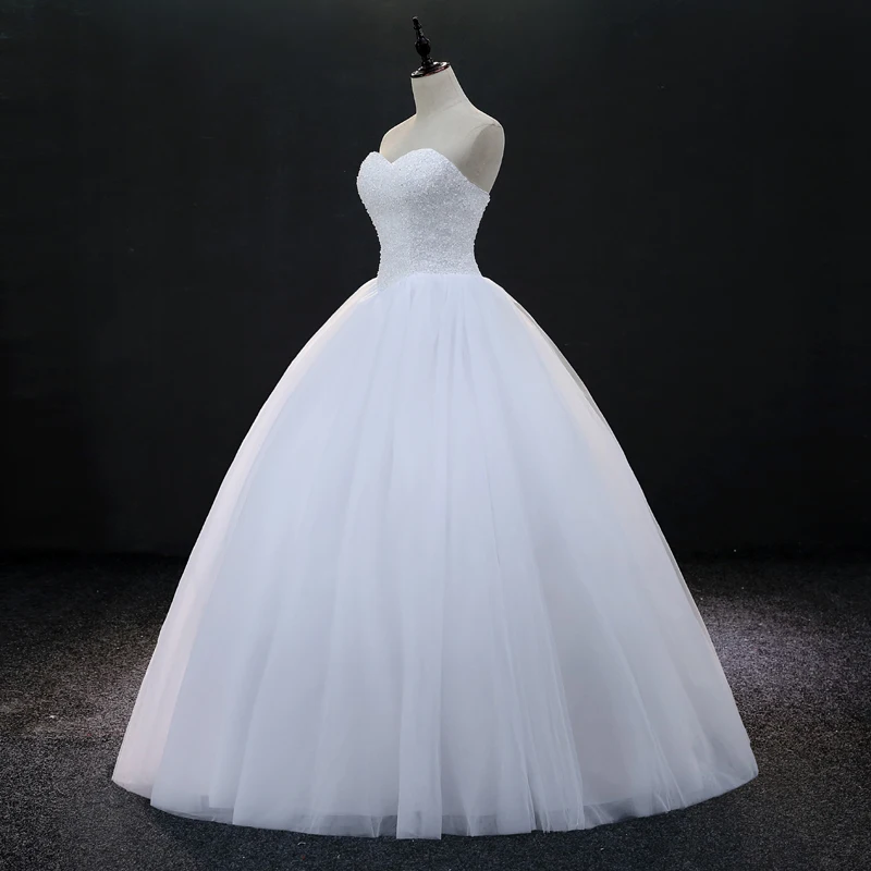 Fansmile Vestido De Noiva, качественное роскошное бальное платье с кристаллами,, заказное платье размера плюс, свадебное платье, FSM-010F