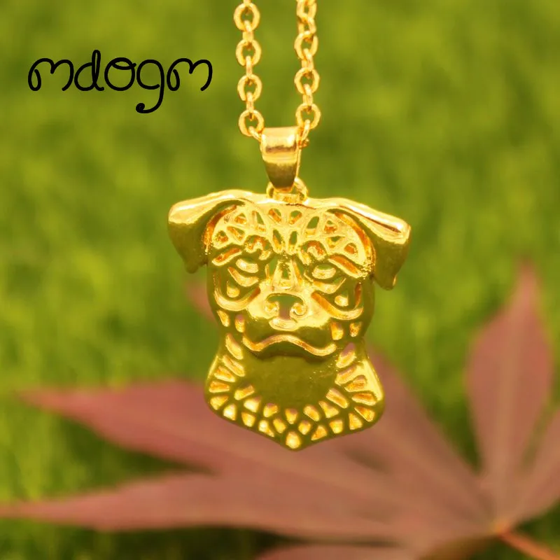 Милый ротвейлера ожерелье собака животное кулон покрыто золотом серебром