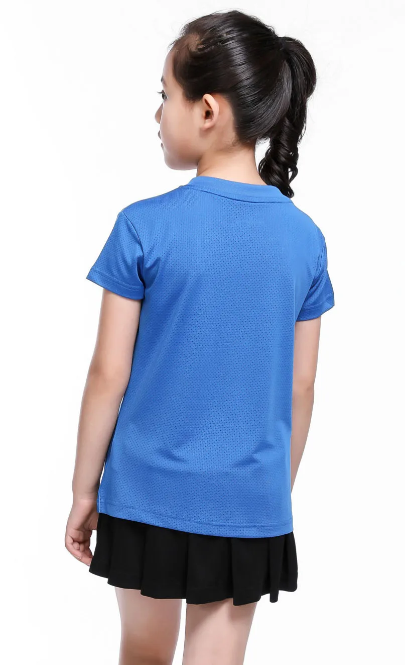 Рубашка для настольного тенниса девочек Детская футболка с короткими рукавами