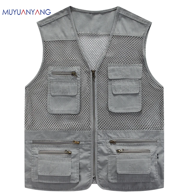 Mu Yuan Yang 2018 летние мужские жилетки сетчатые пальто и куртки верхняя одежда