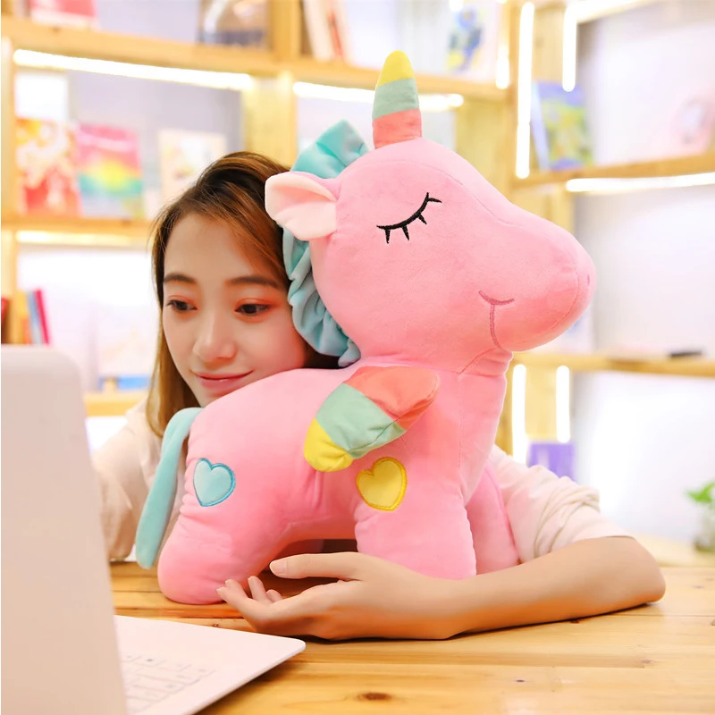 Плюшевая игрушка мягкая кукла единорог Успокаивающая подушка для сна украшение