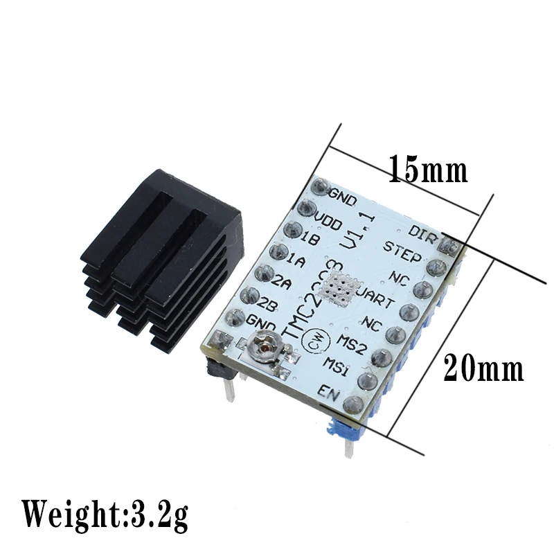 TMC2208 шаговый двигатель бесшумный драйвер StepStick Бесшумная Отличная защита для 3D-принтера Sky V1.3 Совместимость с A4988 DRV8825