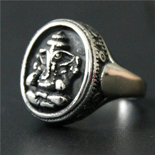 Новинка 2017 кольцо Ganesha из нержавеющей стали 316L модное мужское и женское Будды