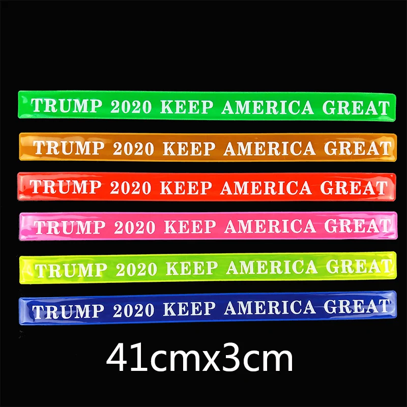 Переизбрание США Трамп для президента 2020 MAGA Make America Great Keep Reflective slap bands