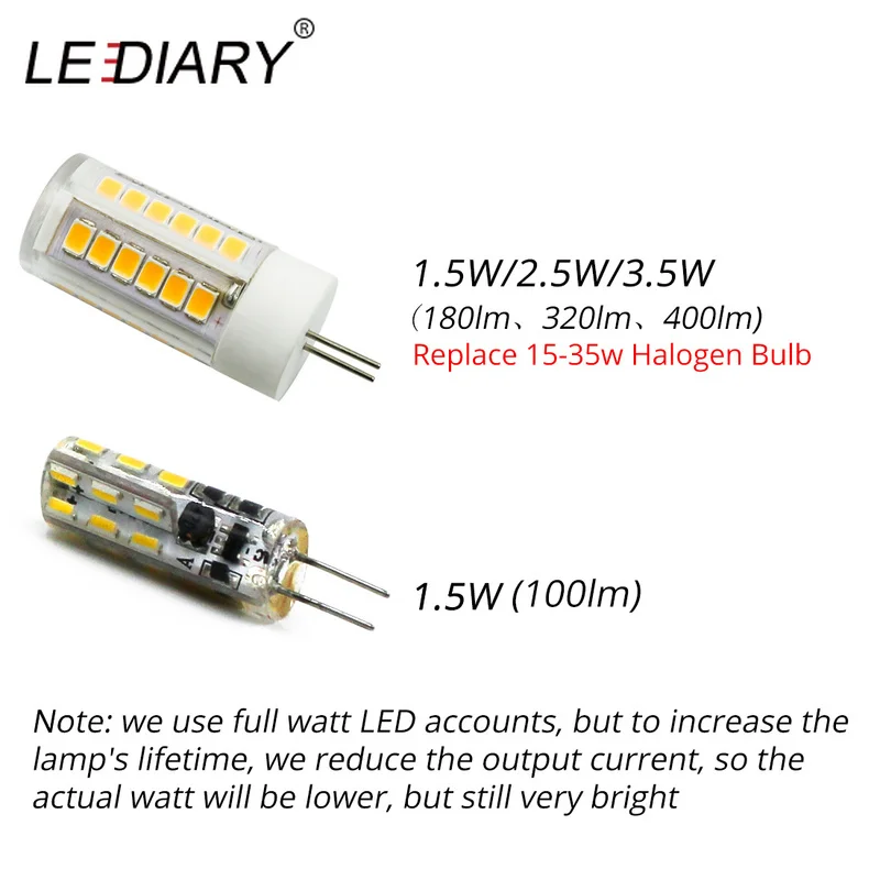 Приглушаемая керамическая Светодиодная лампа LEDIARY 5 шт./лот G4 12 В