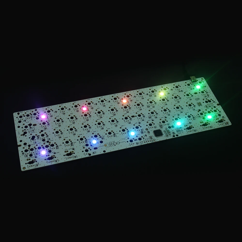 Заказной YMDK CNC акриловый молочный чехол 60% комплект QMK Полностью программируемый Underglow RGB Led PCB для GH60 DIY механическая клавиатура
