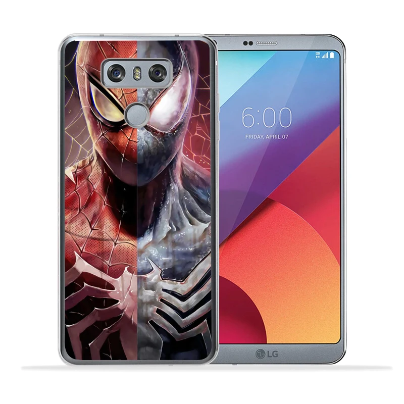 Чехол Marvel для LG G4 G5 G6 V30 Q6 K7 K8 K10 X экран power 2 3 Железный человек Веном Дэдпул Человек-паук задний Чехол