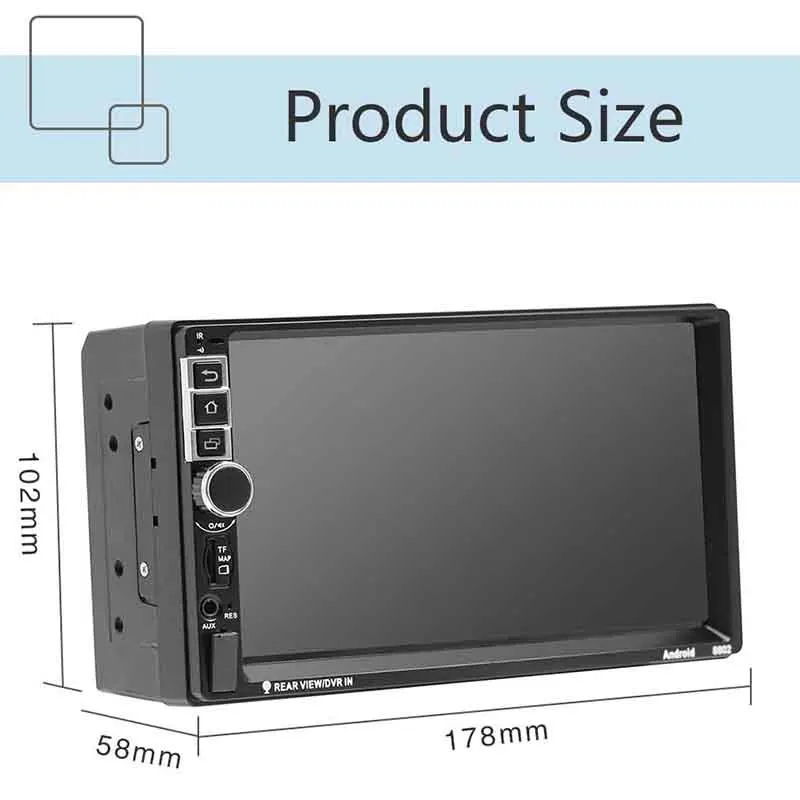Android 7&quot Touch Screen Car MP5 Player Audio Stereo FM Radio Bluetooth Handsfree Call GPS Navigation Multimedia MP3 | Автомобили и