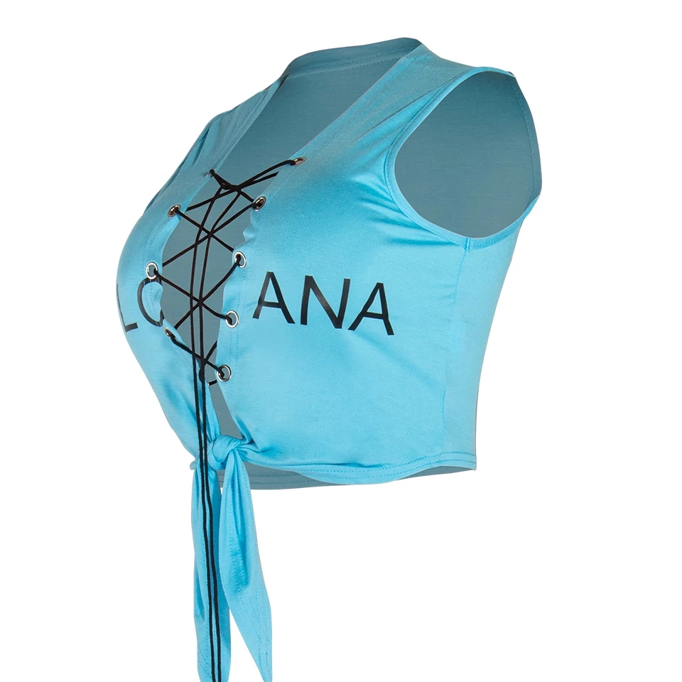 Sedrinuo модный топ на шнуровке с глубоким v образным вырезом и надписью женские