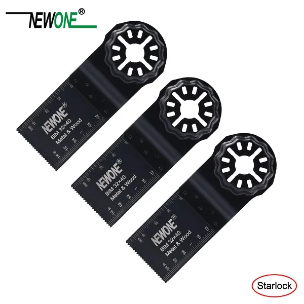 3 pcs NEWONE 32 мм BIM пилы мульти пакет Осциллирующий Мультитул пилы для Starlock резки дерева гипсокартона пластика металла - Цвет: 3 pcs