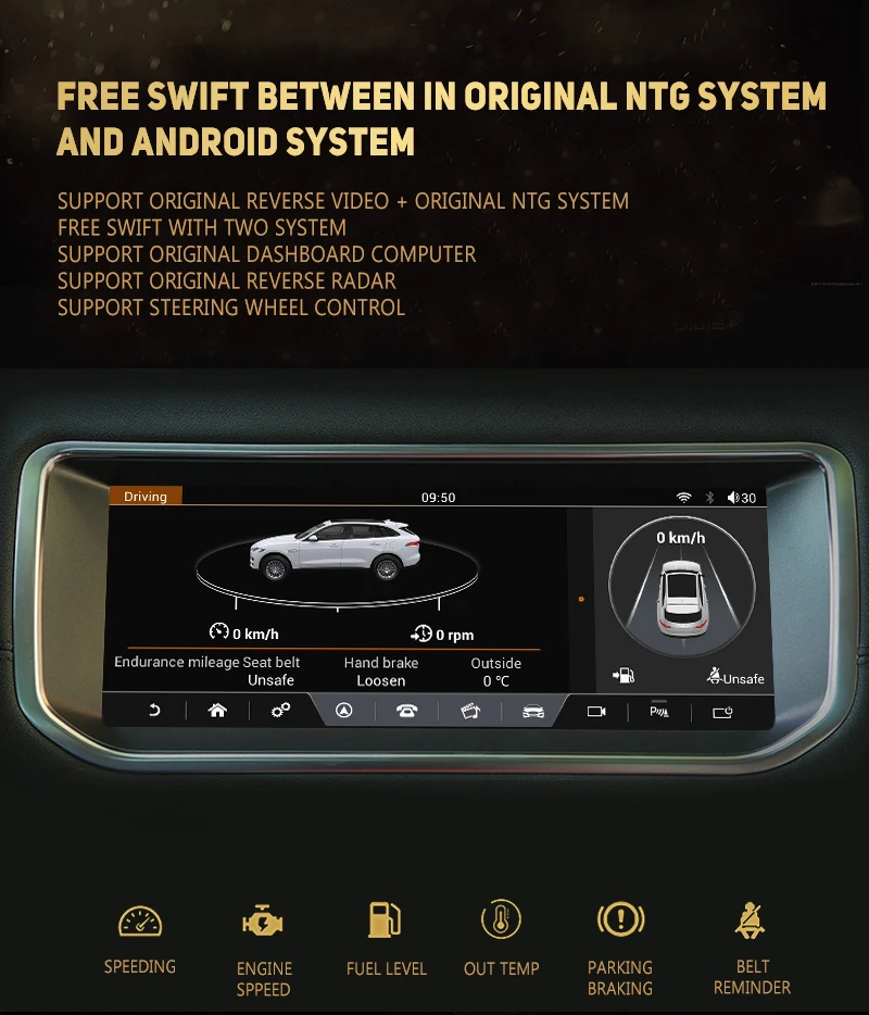 Мультимедийная навигация NVTECH gps для RANGE ROVER EVOQUE Dashboard Android 7,1 Bluetooth ram+ rom 2+ 32GB плеер 10,25 ''2012