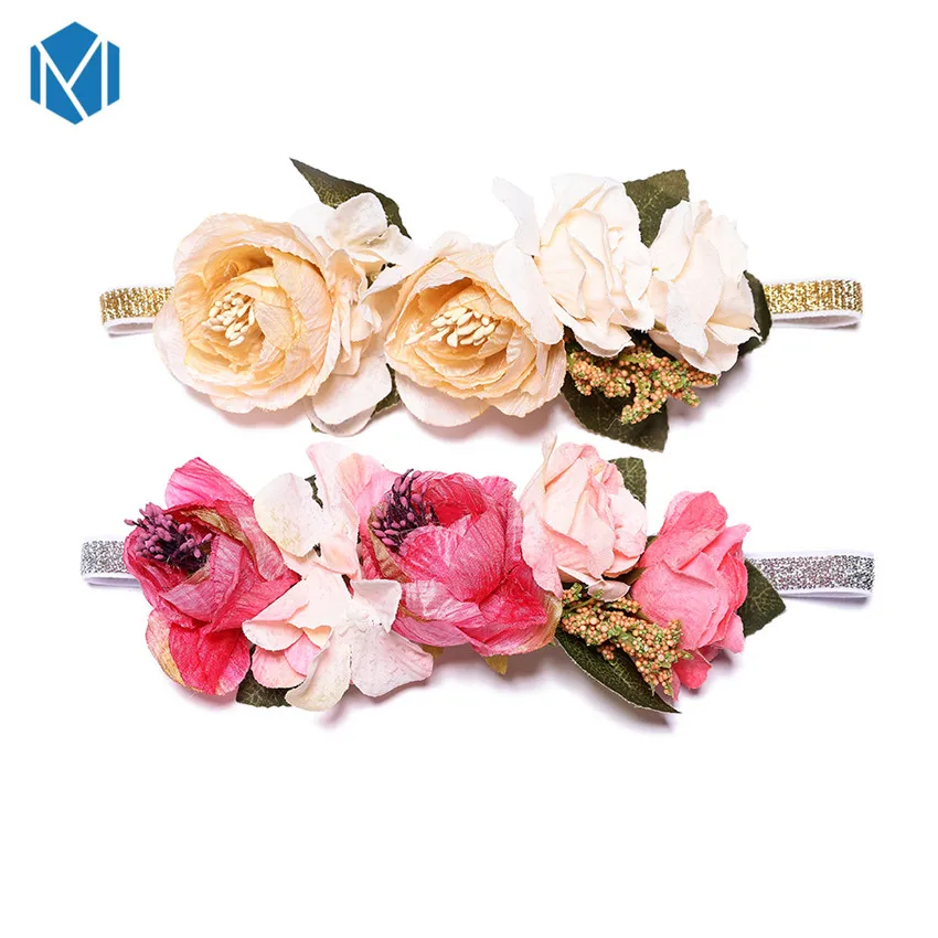 M MISM Children Flower Crown Hairband Beauty Elastic Kids Hair Accessories Girls Headband Garland Festival Wreath | Аксессуары для
