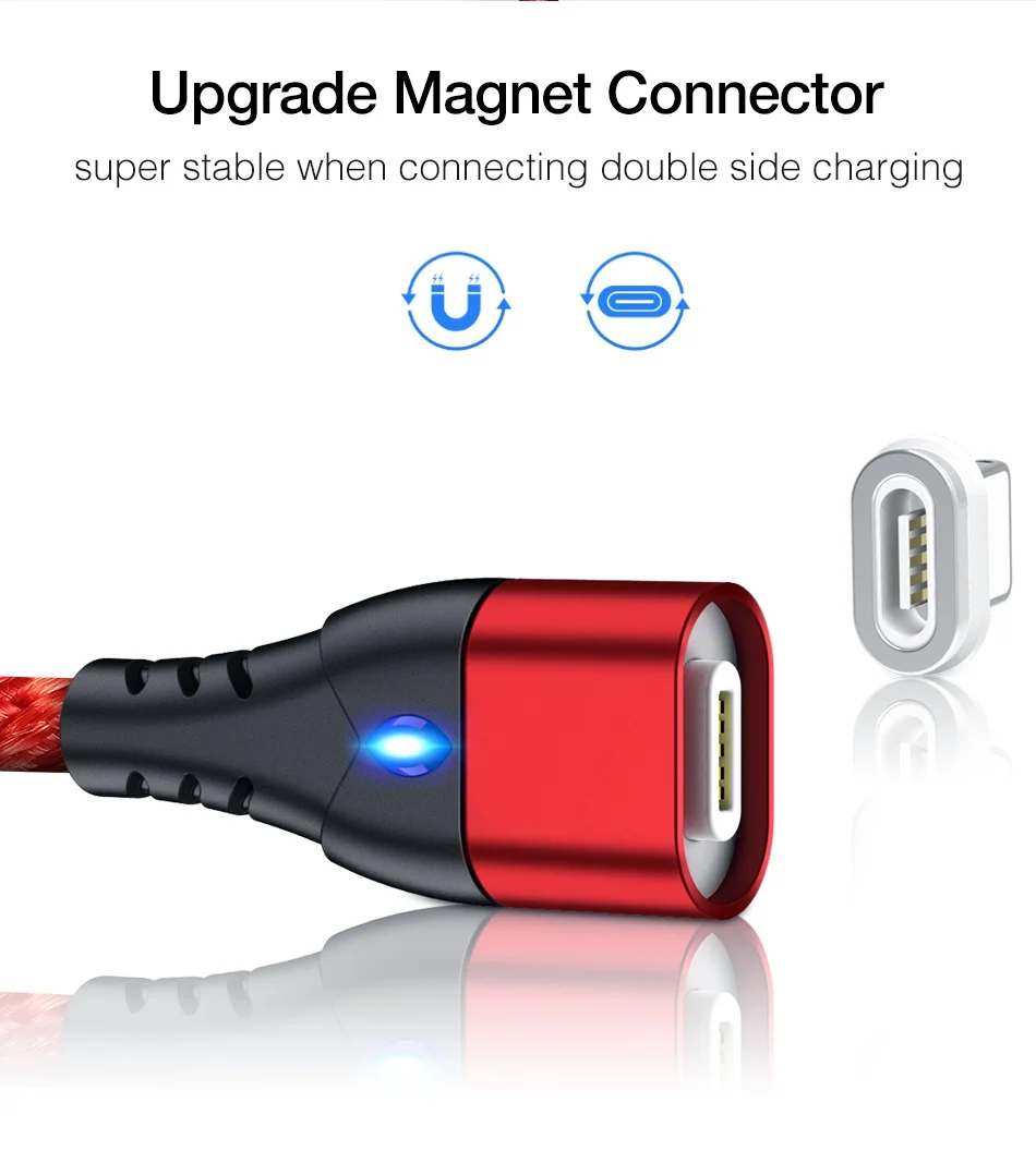 Магнитный кабель CASEIER для iPhone, samsung, huawei, Xiaomi, быстрый Micro usb кабель для зарядки, USB type-c кабели для зарядки iPhone 3A