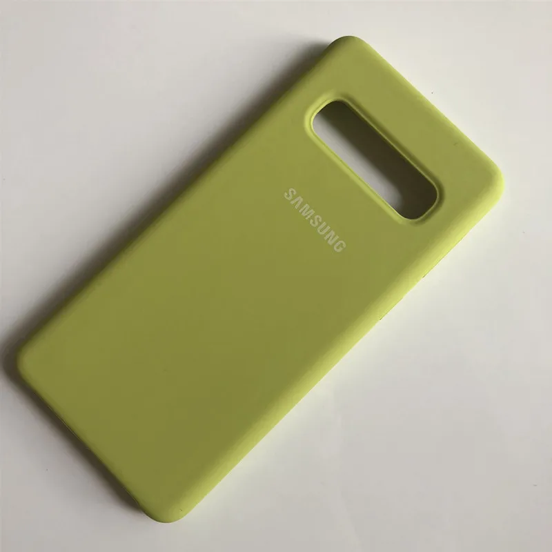 green Жидкий силиконовый чехол для samsung galaxy S10 Plus, шелковистый мягкий на ощупь защитный чехол для samsung galaxy S10+ S10E lite - Цвет: green