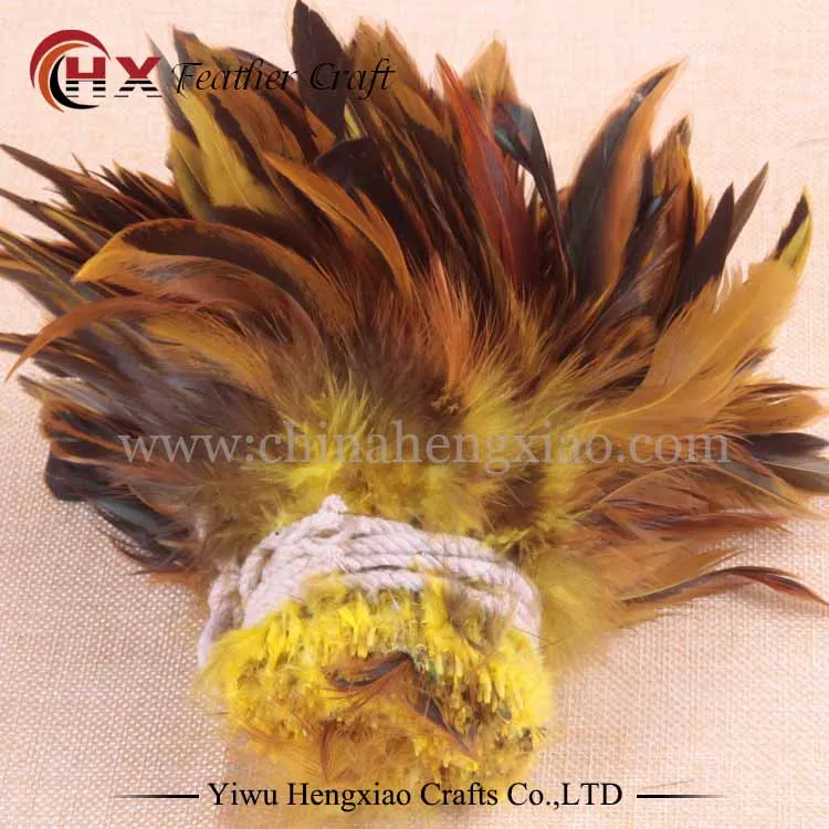 yellow 100 перья для рукоделия шт./лот дешевые перо фазана,13-20cm, натуральный цвет Петух Перья куриное перо ювелирные изделия - Цвет: yellow