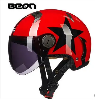 2019 новый красный бабочка цветок BEON B102 Половина лица шлем для мотоцикла мопеда