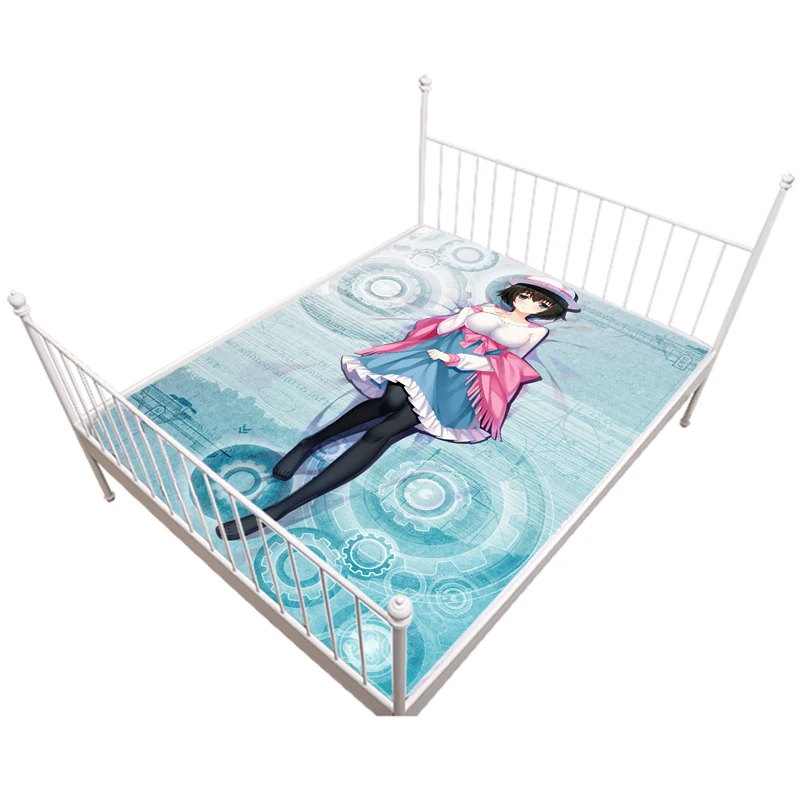 Аниме мультфильм стеинс ворота Шиина маюри Молоко шелк плоский лист простыня топ